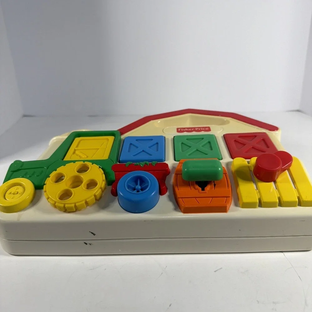 Vintage Fisher Price Farm Barn Activity Center Animals Toddler Learning Toy 1993